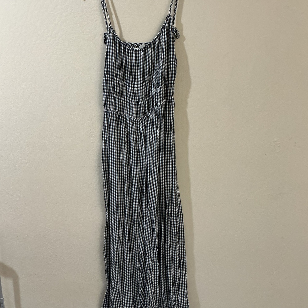 Urban Outfitters Black and White Checkered Jumpsuit
